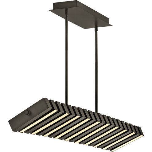 Stitch LED 42 inch Painted Black Oxide Chandelier Ceiling Light