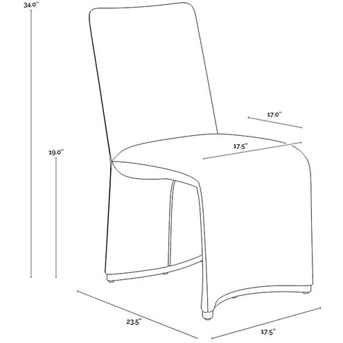 Iluka Danny Teal Dining Chair, Set Of 2
