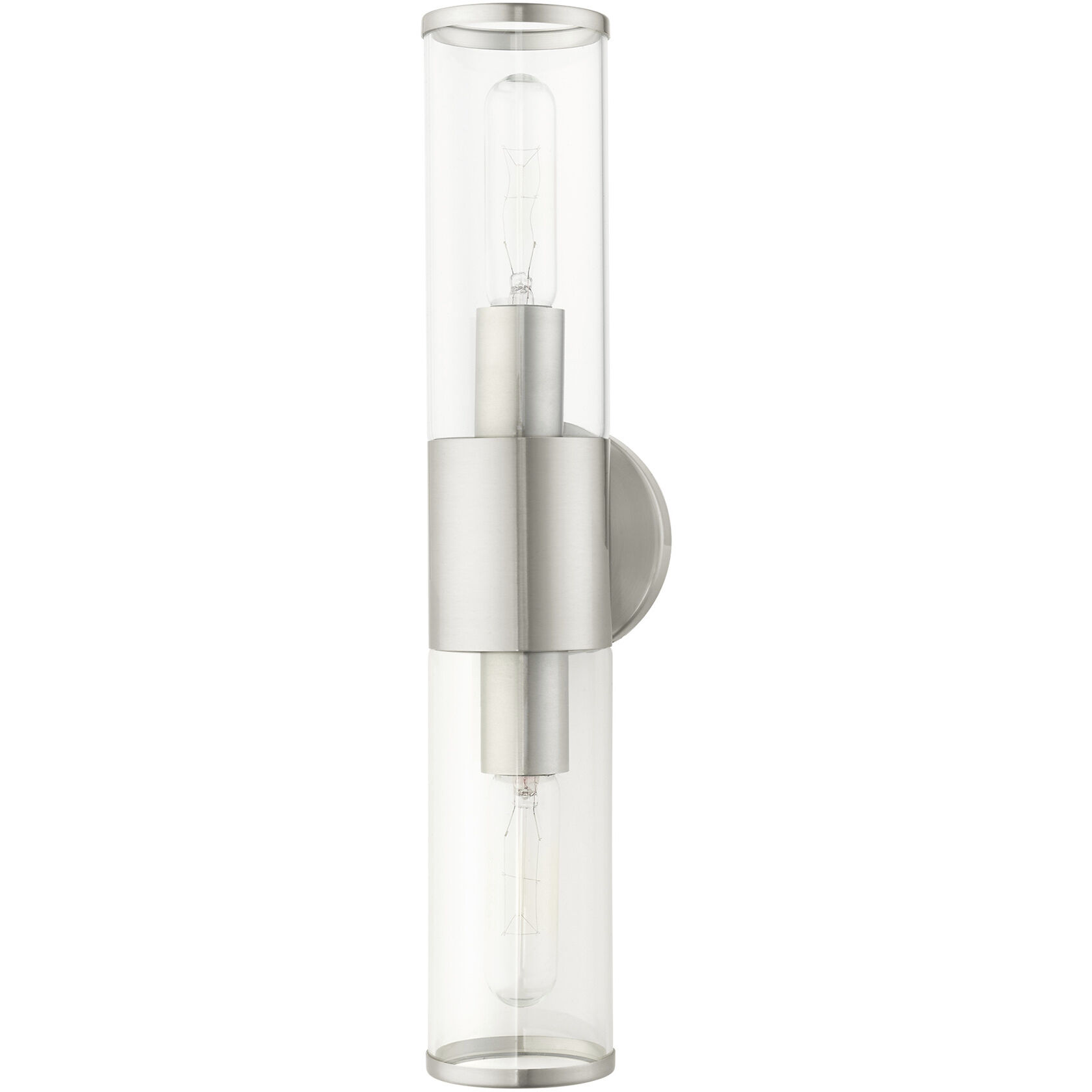 Banca 2 Light 19 inch Brushed Nickel ADA Vanity Sconce Wall Light