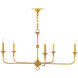 Nottaway 5 Light 36 inch Contemporary Gold Leaf Chandelier Ceiling Light, Small