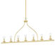 Kendra 7 Light 44 inch Aged Brass Island Pendant Ceiling Light