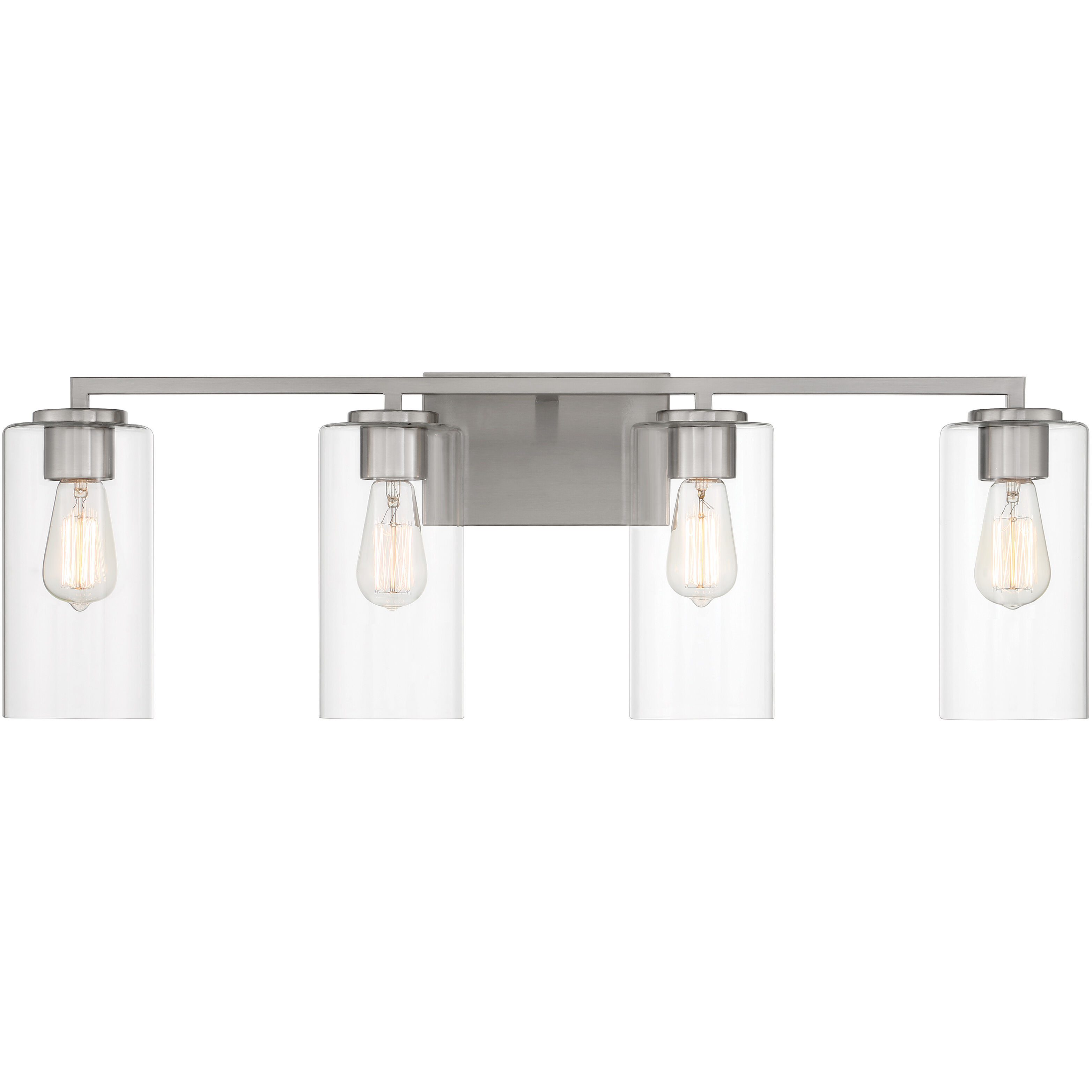 Acacia 4 Light 34 inch Brushed Nickel Bath Light Wall Light