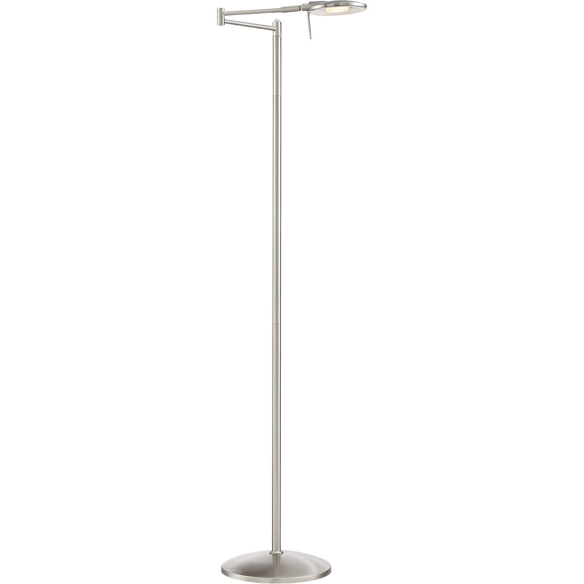 Dessau Turbo 10 inch 10 watt Satin Nickel Floor Lamp Portable Light