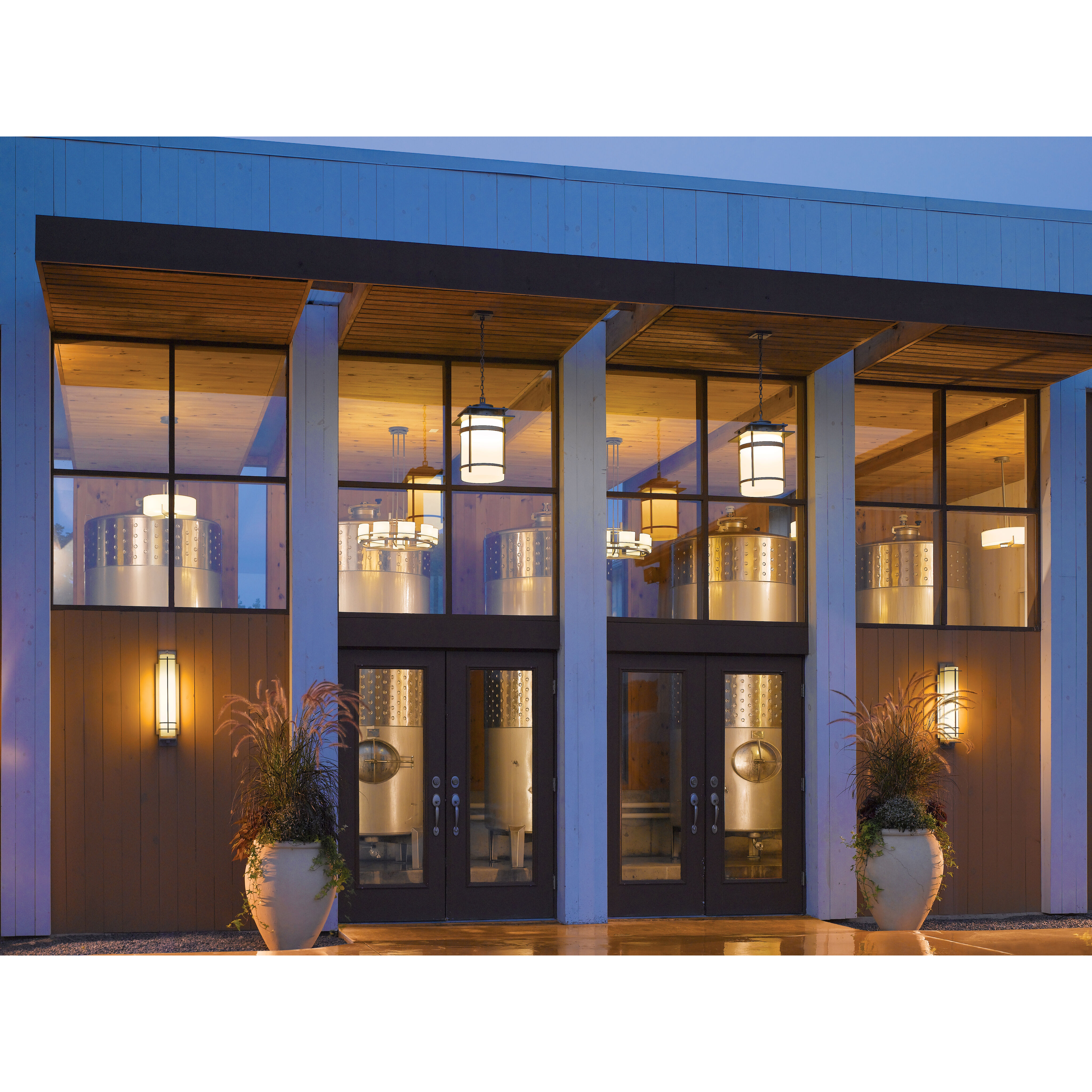 Banded 1 Light 14 inch Coastal Dark Smoke Outdoor Ceiling Fixture, Large