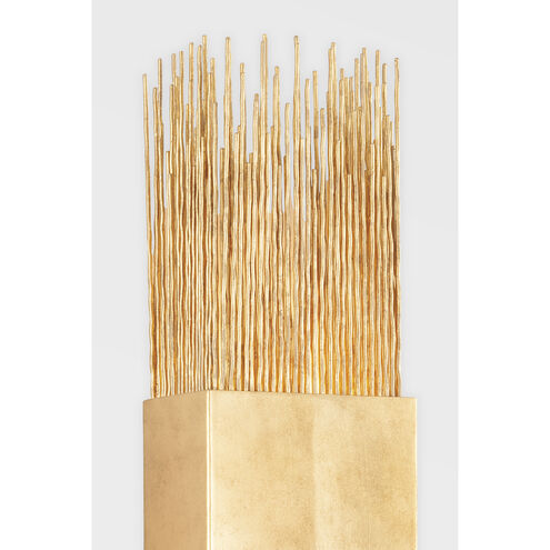 Sabine 8 Light 7 inch Vintage Gold Leaf Wall Sconce Wall Light