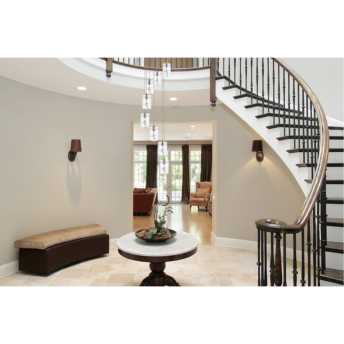 Hana 8 Light 18 inch Chrome Pendant Ceiling Light