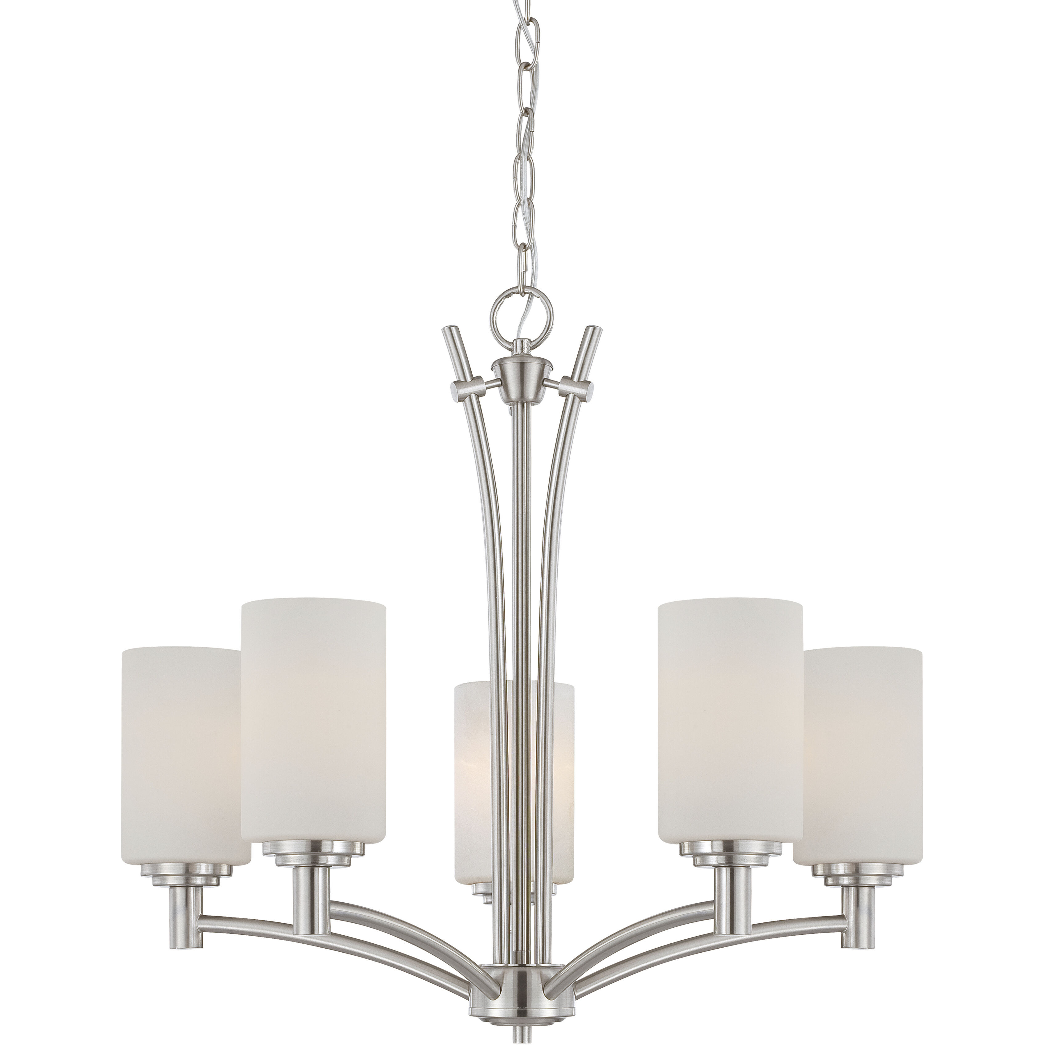 Pittman 5 Light 24 inch Brushed Nickel Chandelier Ceiling Light