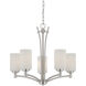 Pittman 5 Light 24 inch Brushed Nickel Chandelier Ceiling Light