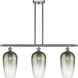 Ballston Brookhaven Flute Island Light Ceiling Light in Brushed Satin Nickel, Slate Glass