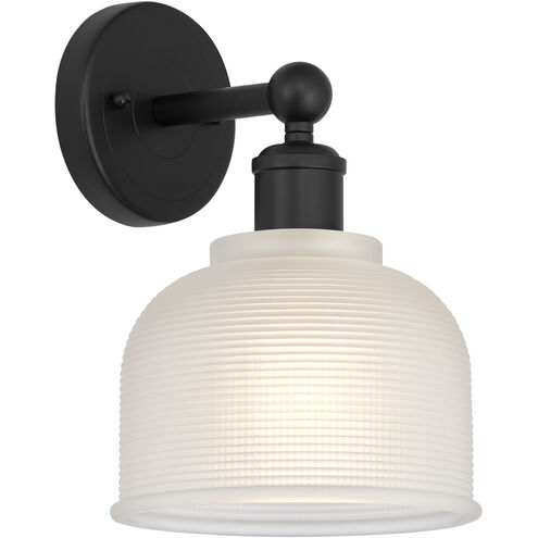 Edison Dayton 1 Light 6 inch Matte Black Sconce Wall Light in White