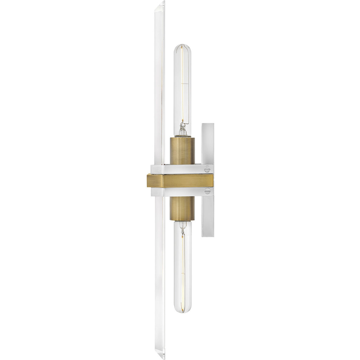 Kipton 2 Light 5.5 inch Polished Nickel with Heritage Brass Bath Light Wall Light