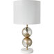 Mancelona 22.5 inch 100 watt Pastel Pink and Clear Table Lamp Portable Light