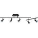 Viper 5 Light 120 Black Track Ceiling Light