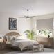 Anisten 44 inch Brushed Nickel with Matte Nickel/Light Grey Oak Blades Ceiling Fan
