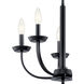 Kennewick 5 Light 18 inch Black Chandelier Ceiling Light 