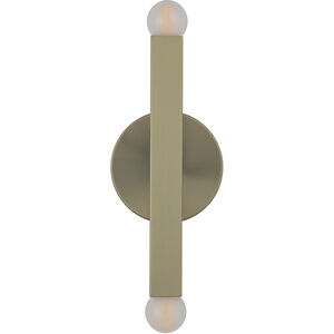 Kassie 2 Light 5 inch Burnished Brass Wall Sconce Wall Light