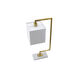 Dual-Bend Hanging Arm 25.2 inch 60 watt Gold/White Table Lamp Portable Light