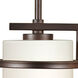 Halo 1 Light 6.5 inch Antique Bronze Mini Pendant Ceiling Light