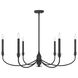 Coventry 6 Light 40 inch Matte Black Chandelier Ceiling Light, Essentials