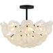 Audrey 4 Light 18.75 inch Matte Black Semi-Flush Mount Ceiling Light