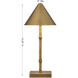 Mae 13.38 inch 2.30 watt Brass Bamboo Portable Rechargeable Table Lamp Portable Light, Coco & Dash