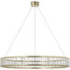 Chapman & Myers Iterna LED 40 inch Antique-Burnished Brass Ring Chandelier Ceiling Light in Crystal