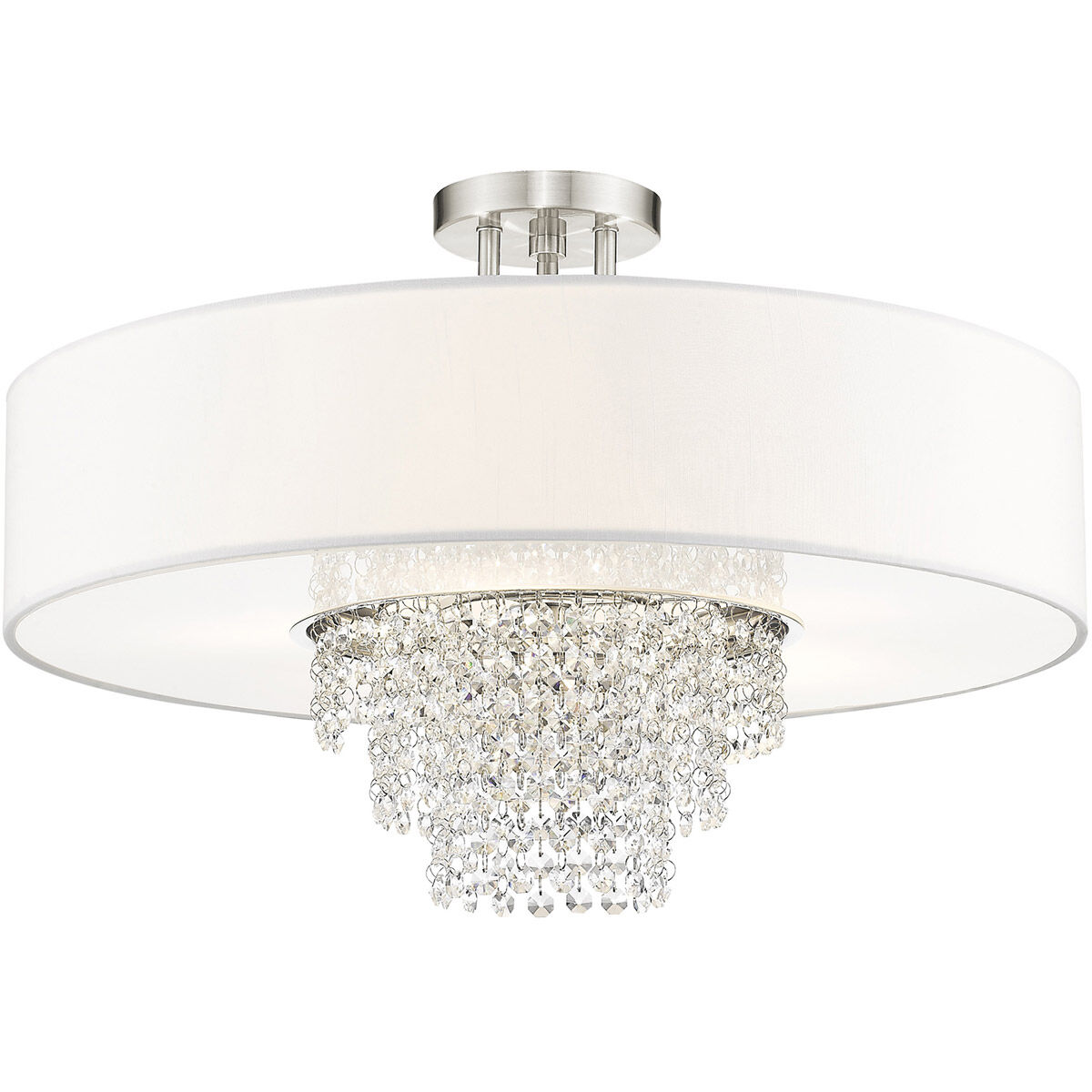 Carlisle 5 Light 22 inch Brushed Nickel Semi-Flush Mount Ceiling Light