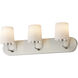 Durham 3 Light 24 inch Satin Nickel Bath Vanity Wall Light