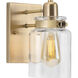 Calhoun 1 Light 7 inch Vintage Brass Bath Vanity Wall Light