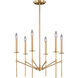 Kedzie LED 24 inch Natural Brass Chandelier Ceiling Light