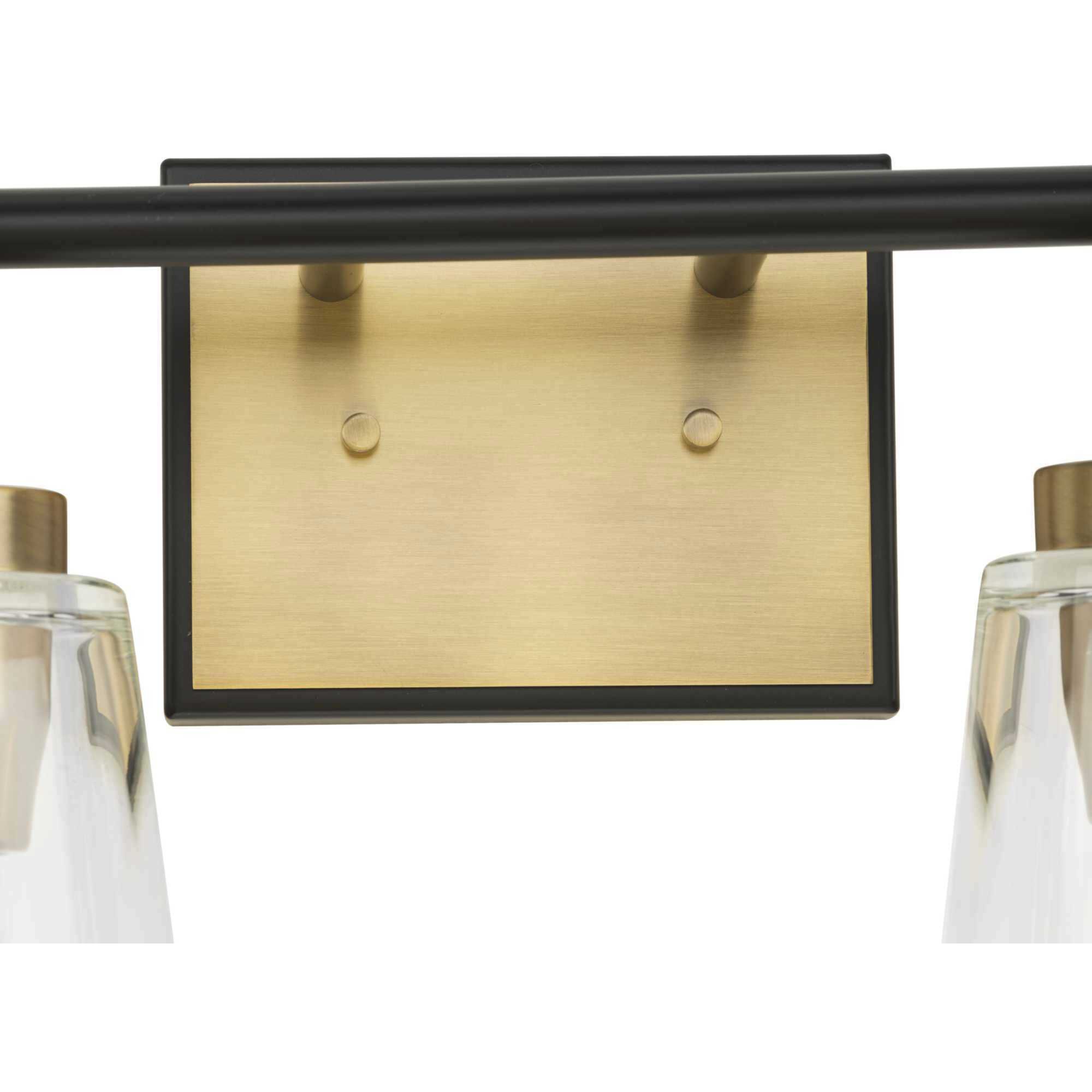 Cassell 4 Light 33.87 inch Vintage Brass Bathroom Vanity Light Wall Light