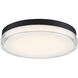Dot LED 15 inch Black Flush Mount Ceiling Light in 3500K, dweLED