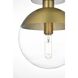 Eclipse 1 Light 10 inch Satin Gold Flush Mount Ceiling Light