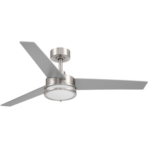 Cassini 52 inch Brushed Nickel with Reversible Silver/Pearl Gray Blades DC Smart Fan
