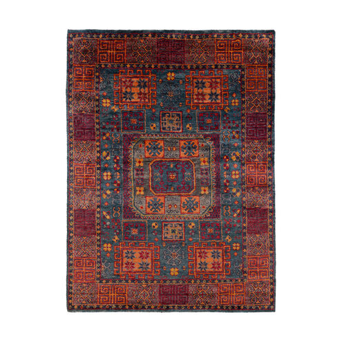 Dolores 132 X 96 inch Dark Green/Dark Red/Saffron/Burnt Orange/Navy Rugs, Rectangle