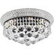 Primo 6 Light 14 inch Black and Clear Flush Mount Ceiling Light