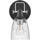 Easton 1 Light 6.25 inch Black with Chrome Vanity Light Wall Light in Black/Chrome