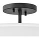 Graham 3 Light 16 inch Black Indoor Semi-Flush Mount Ceiling Light