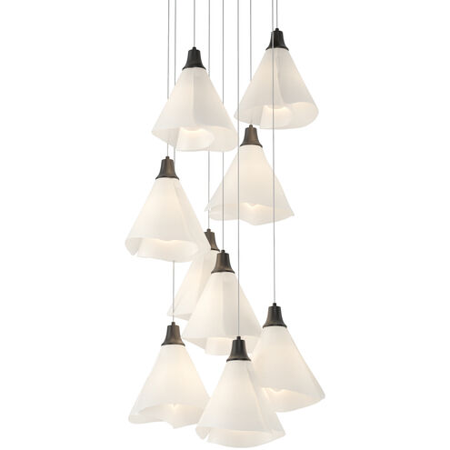 Mobius 9 Light 20.8 inch Black Pendant Ceiling Light, Round