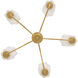 Honey 5 Light 28 inch Distressed Brass Chandelier Ceiling Light
