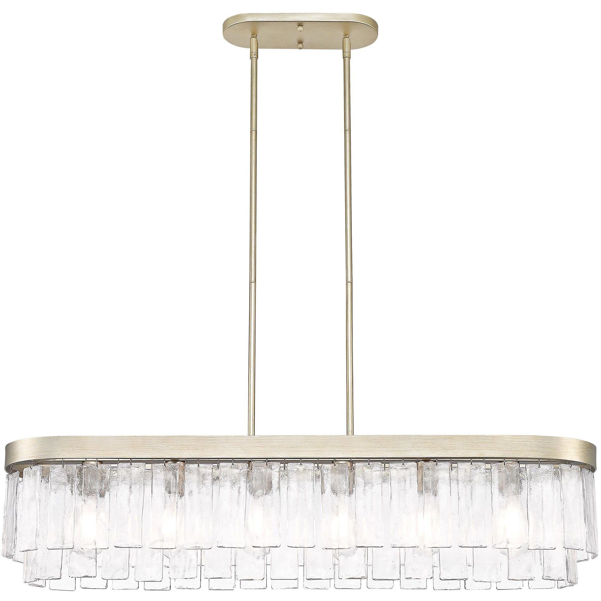 Ciara Island Light Ceiling Light in White Gold