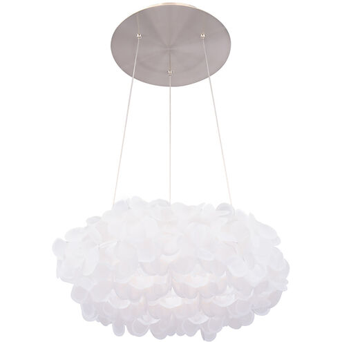 Fluffy LED 22.06 inch Brushed Nickel Pendant Ceiling Light in 22in