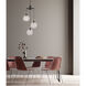 Selina LED 22 inch Oil Rubbed Bronze with Clear Chandelier Ceiling Light, Tiered Globe