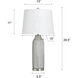 Donald 29.5 inch 100 watt Silver and Grey and White Table Lamp Portable Light