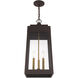 Oslo 3 Light 10.5 inch Bronze Outdoor Pendant Lantern
