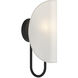 Alora Mood Seno 1 Light 5.63 inch Matte Black and White Cotton Fabric Bath Vanity Light Wall Light