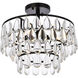 Mila 3 Light 14 inch Black Flush Mount Ceiling Light