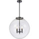 Franklin Restoration Beacon 3 Light 18 inch Matte Black Statement Pendant Ceiling Light in Incandescent, Clear