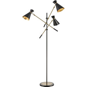 Chiron 73 inch 7.00 watt Aged Brass Floor Lamp Portable Light