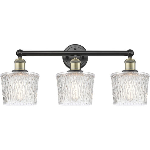 Niagra 3 Light 24.5 inch Black Antique Brass Bath Vanity Light Wall Light